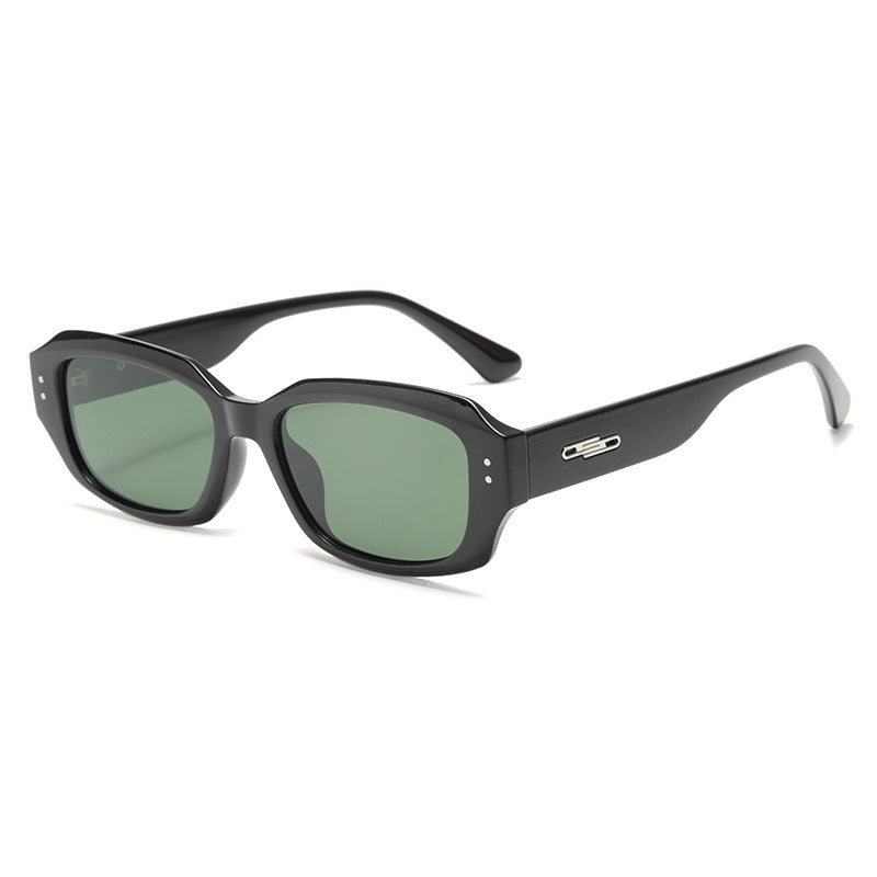 Damen modische quadratische Sonnenbrille mit innovativem transparentem Rahmen Brehn