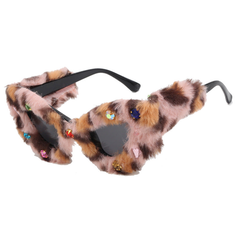 Damen auffällige, gefütterte Sonnenbrille mit geschmücktem Rahmen Brehn