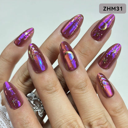 Dekorativer Press-On-Nagelset mit einzigartigen Designs Brehn