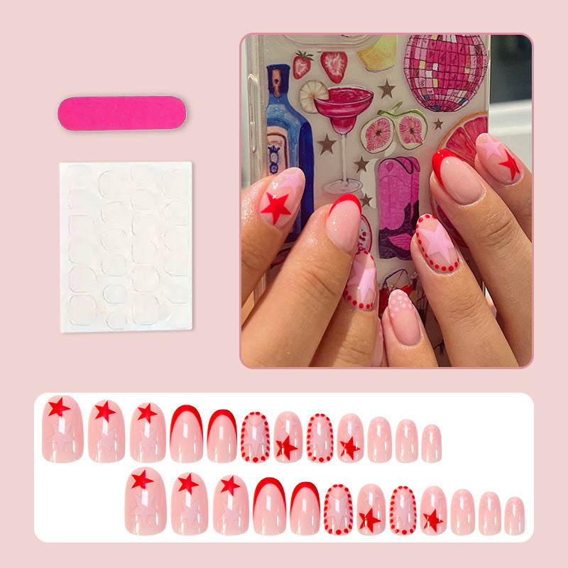 Kunstnagelset mit kreativen Sternen-Designs und glanzvollem Finish Brehn