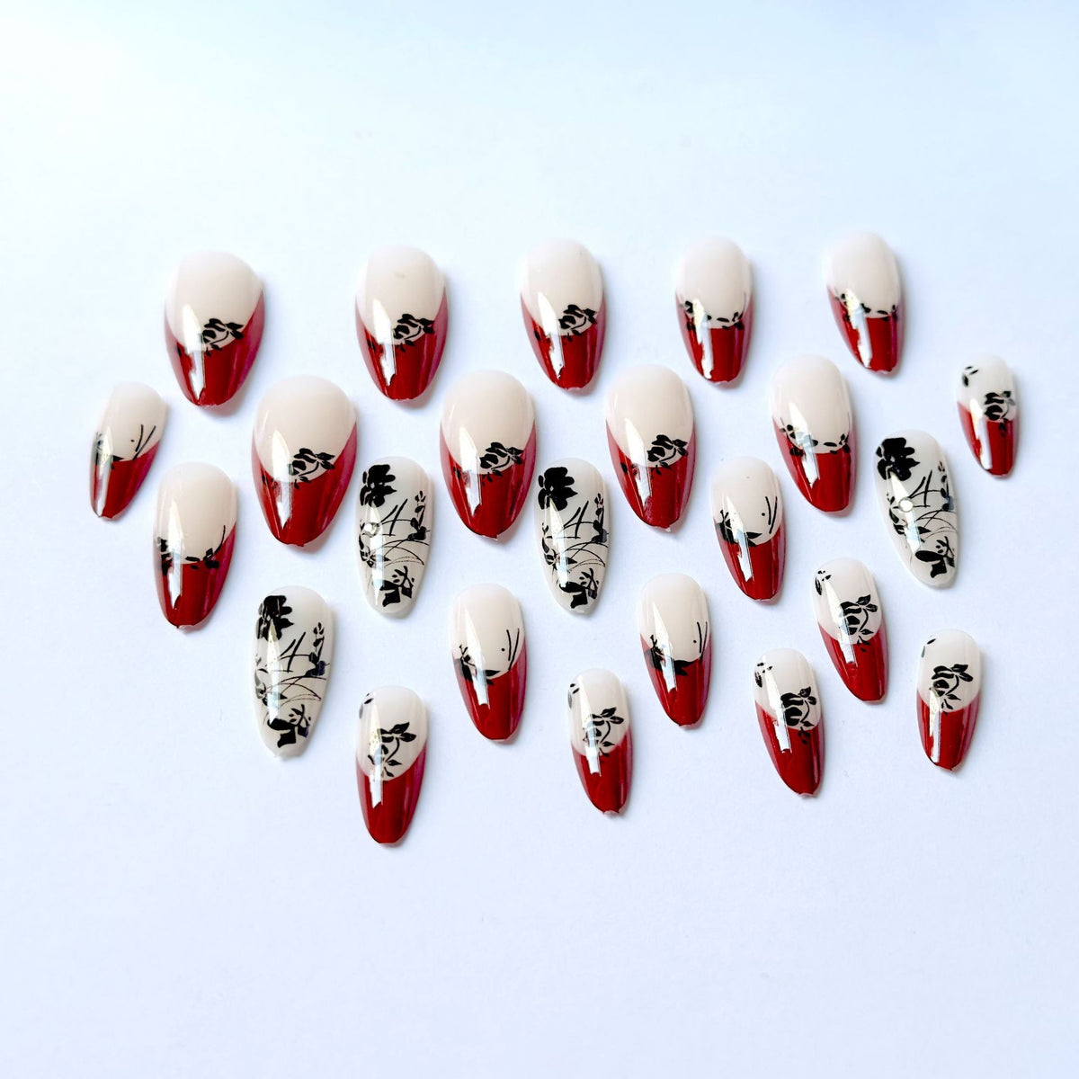 Künstlerische Blumen Stiletto Nagelkunst