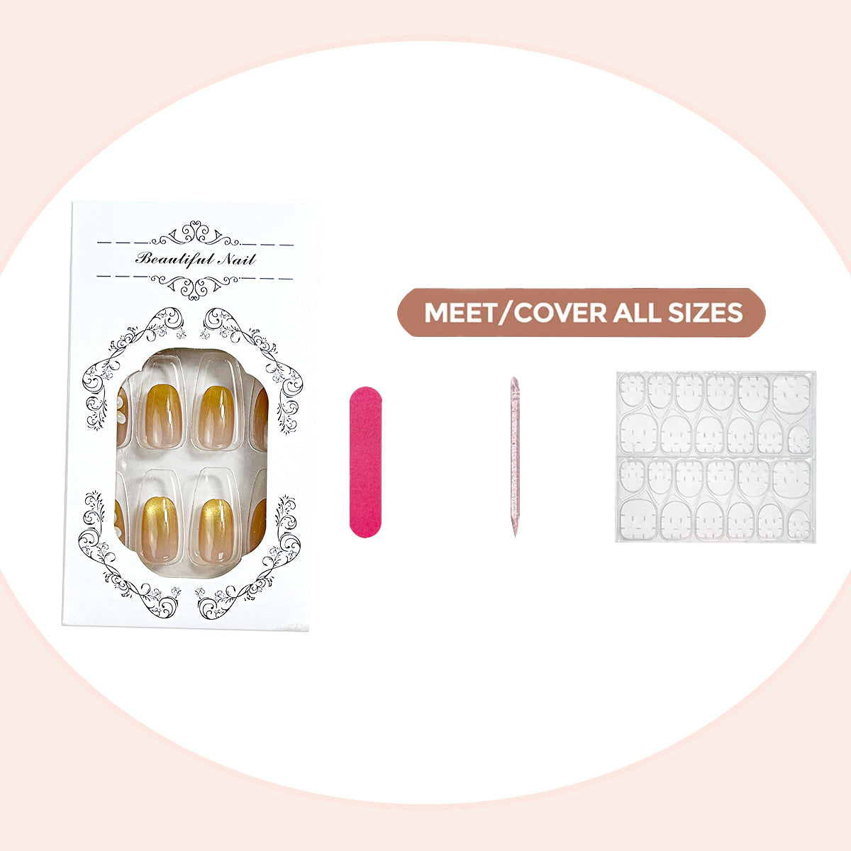 Floral Gradient Press-On Nail Set Brehn