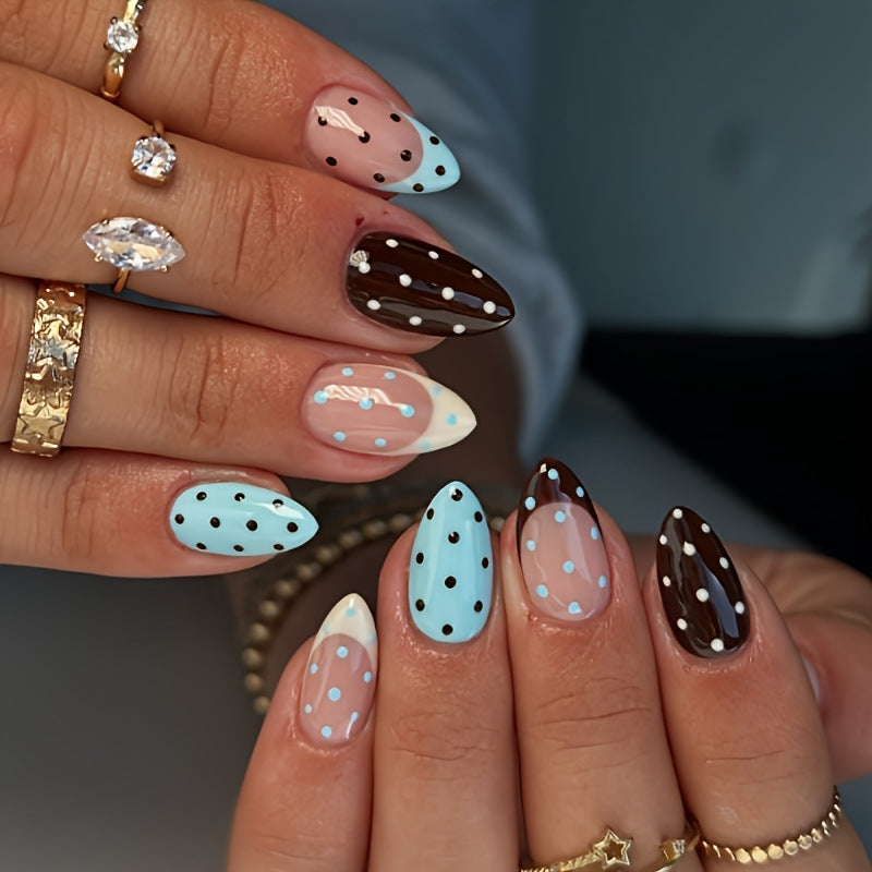 Dekorative Press-On Nagelset Brehn