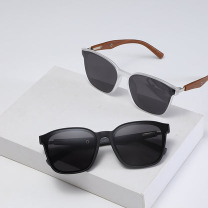 Damen stilvolle oversized Sonnenbrille mit hölzernen Akzenten Brehn