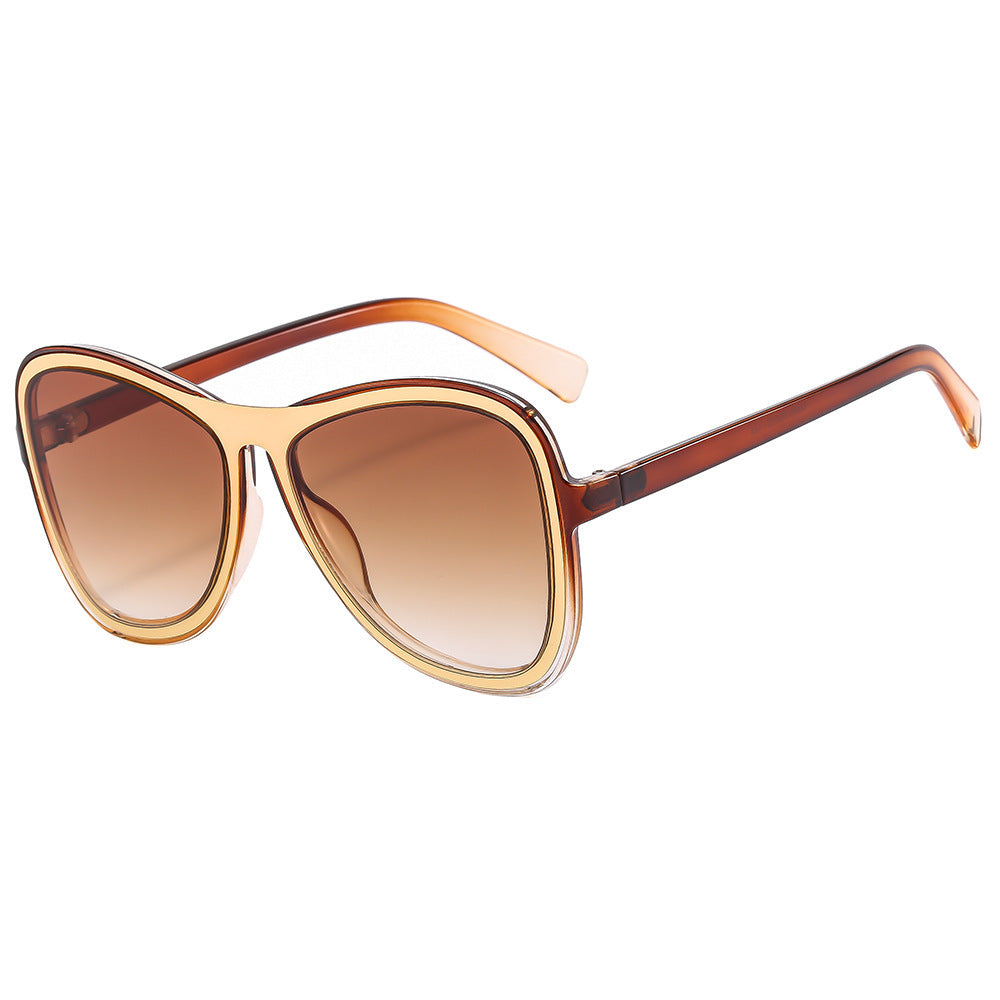 Damen oversized Sonnenbrille mit modernem Schildpatt-Design Brehn