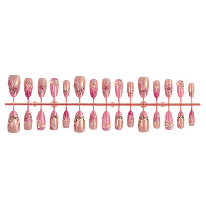 Florale verzierte Press-On-Nagelset Brehn 1788495473