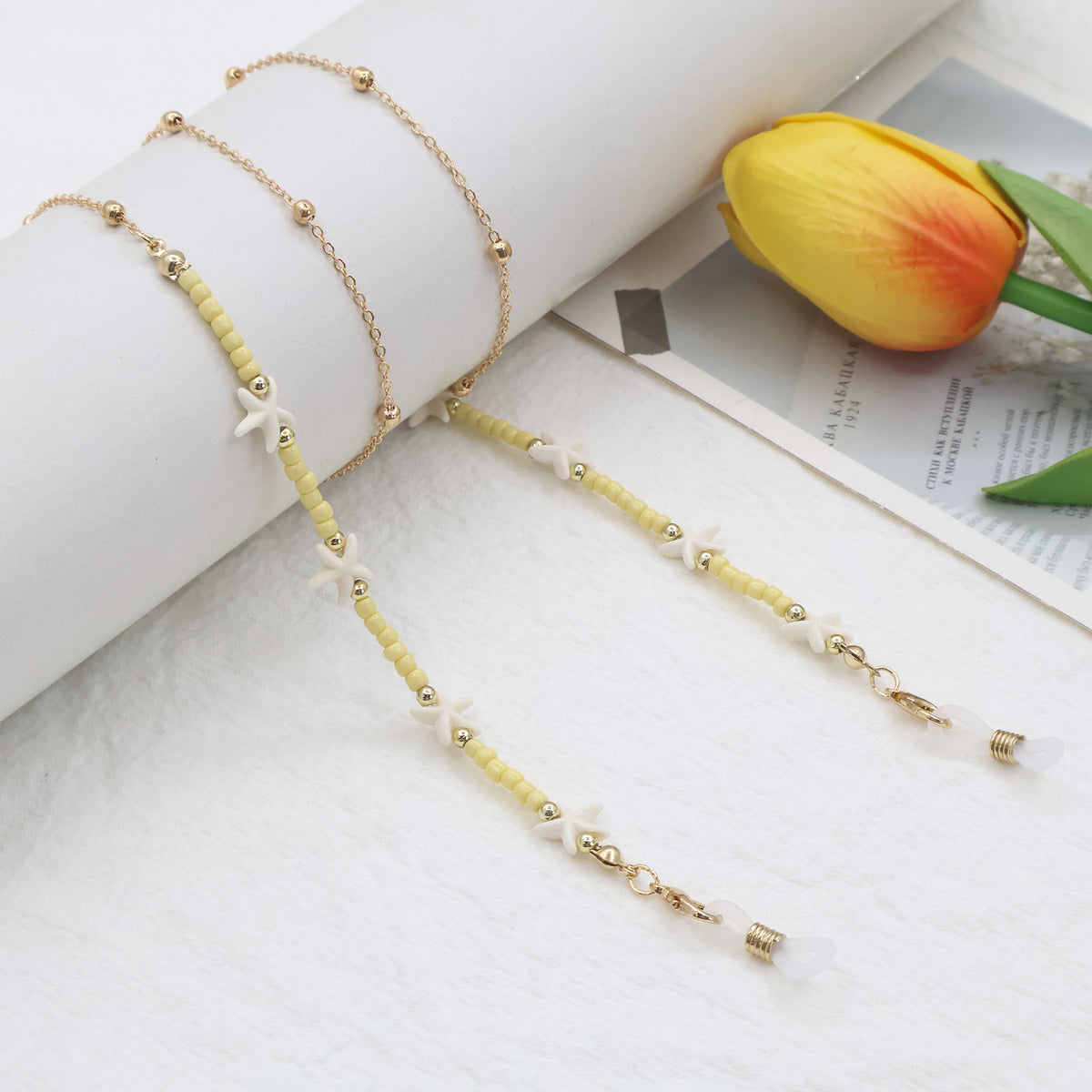Strand-inspirierte Perlen-Brillenband Brehn