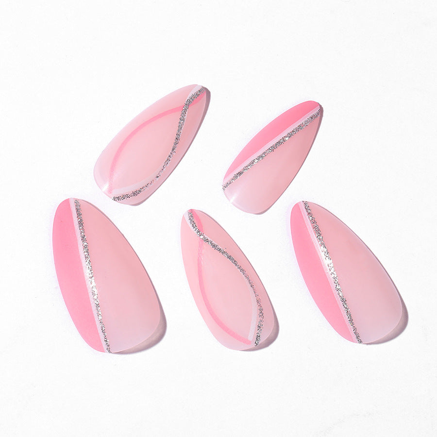 Elegantes Press-On-Nagelkunst-Set mit Schmetterlings- und Glitzerelementen Brehn