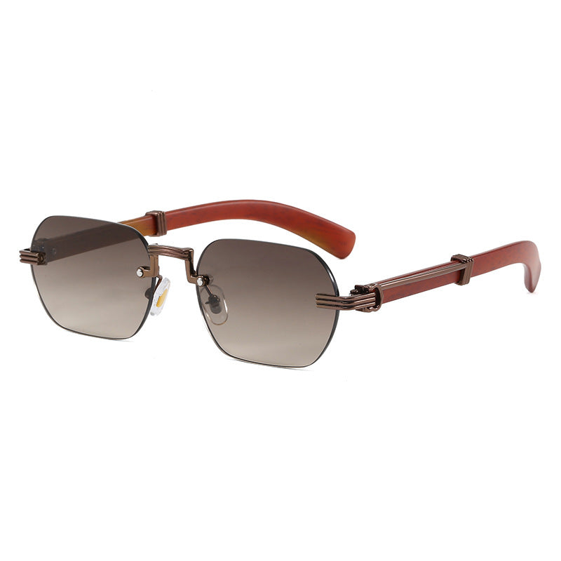 Damen Geometrische Designer-Sonnenbrille mit luxuriösem Metallrahmen Brehn