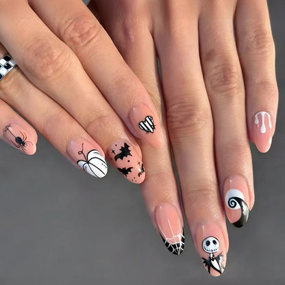 Halloween Kunstnagelset mit verspielt-gruseligen Motiven Brehn