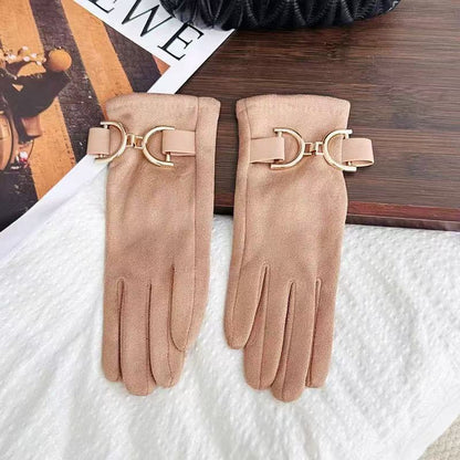 Elegante Modehandschuhe mit dekorativem Schnallenverschluss Brehn