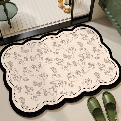 Elegante Vintage Blumenmuster Bereichsmatte
