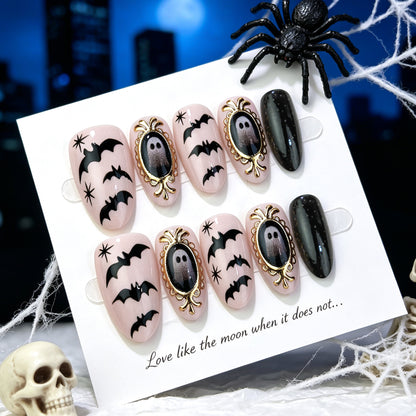 Gothische Halloween-Themen Press-On Nagelkunst Set