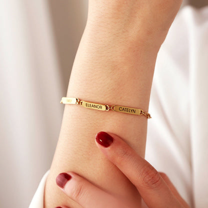 Brehn | Personalisierte Familiennamen Paperclip Armband