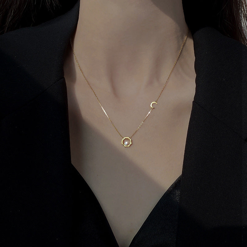 Elegantes geometrisches Anhänger-Halsband Brehn
