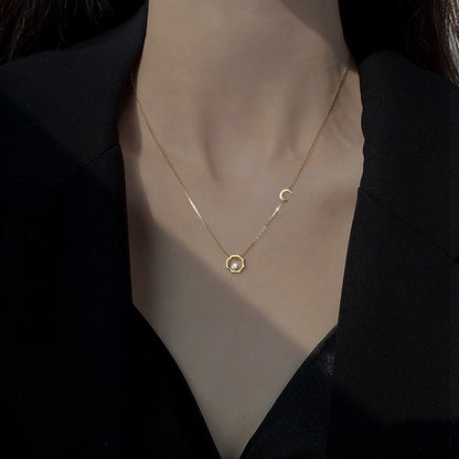 Elegantes geometrisches Anhänger-Halsband Brehn