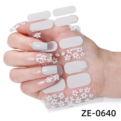Florale Nagelkunst Aufkleber