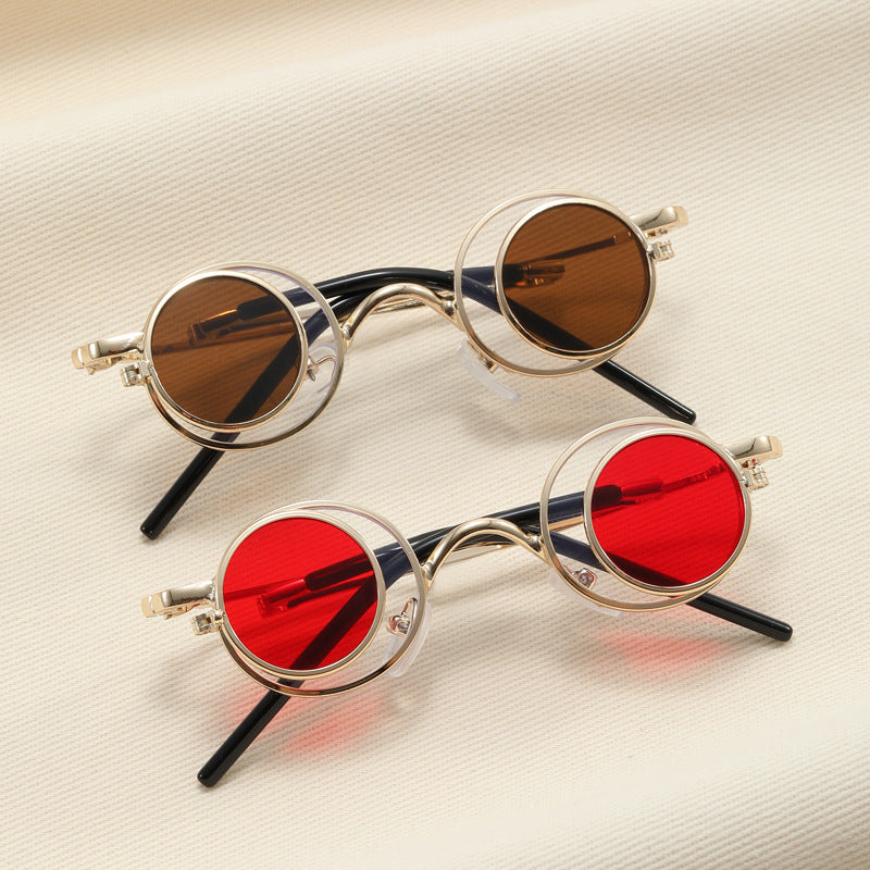 Damen Modische runde Sonnenbrille mit elegantem Metallrahmen Brehn