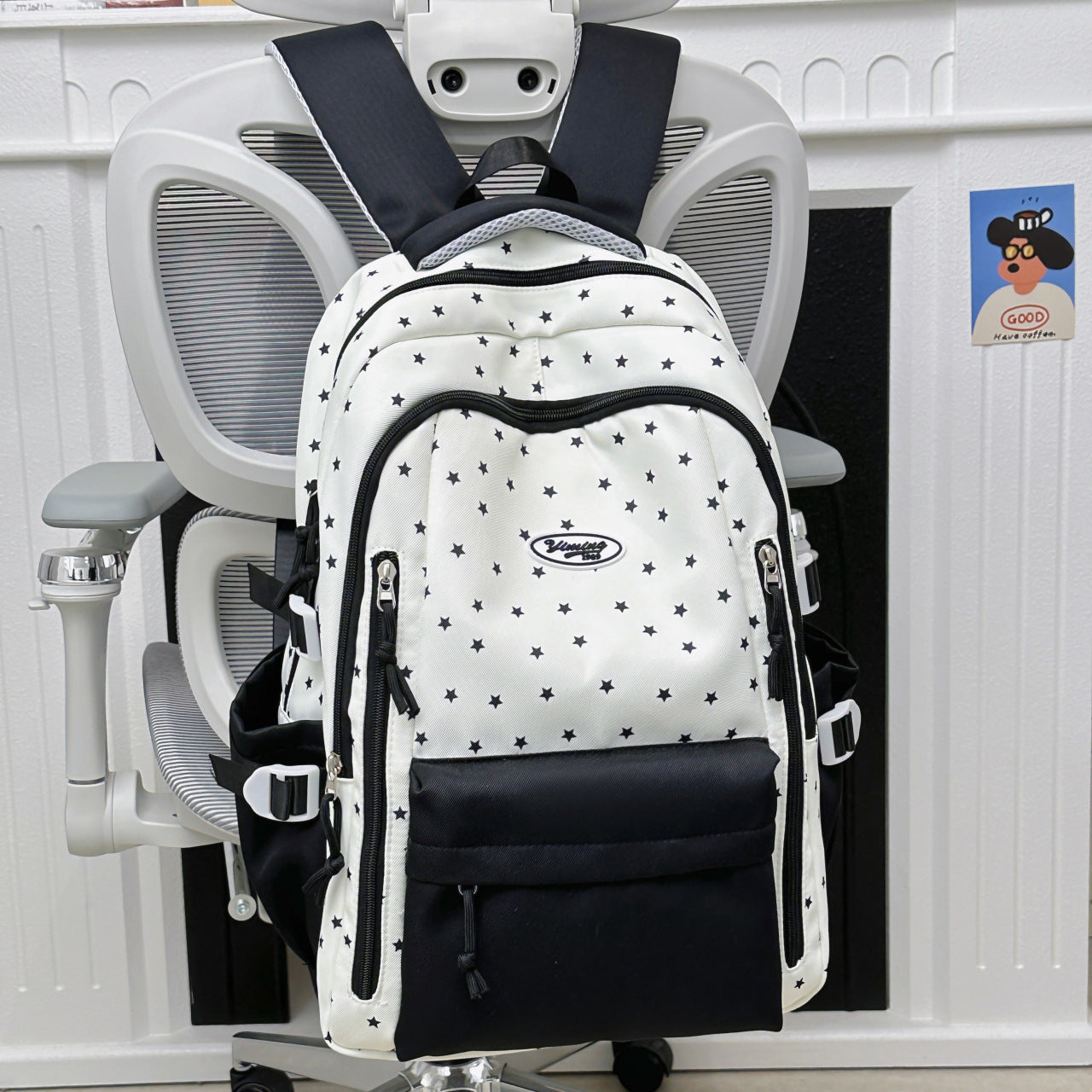 Chic multifunktionaler Schulrucksack mit Stern-Applikationen