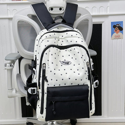 Chic multifunktionaler Schulrucksack mit Stern-Applikationen