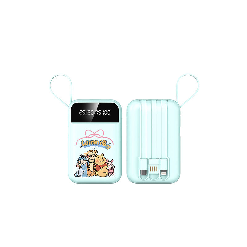 Tragbare Powerbank mit LED-Anzeige und Integriertem Kabel Von Brehn