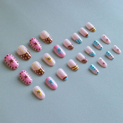 Kreatives Star-Design Nagelkunstset