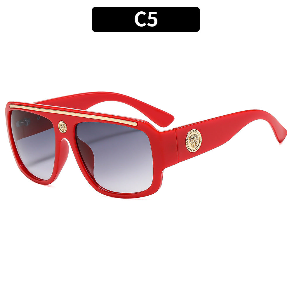 Trendy geometrische übergroße Sonnenbrille