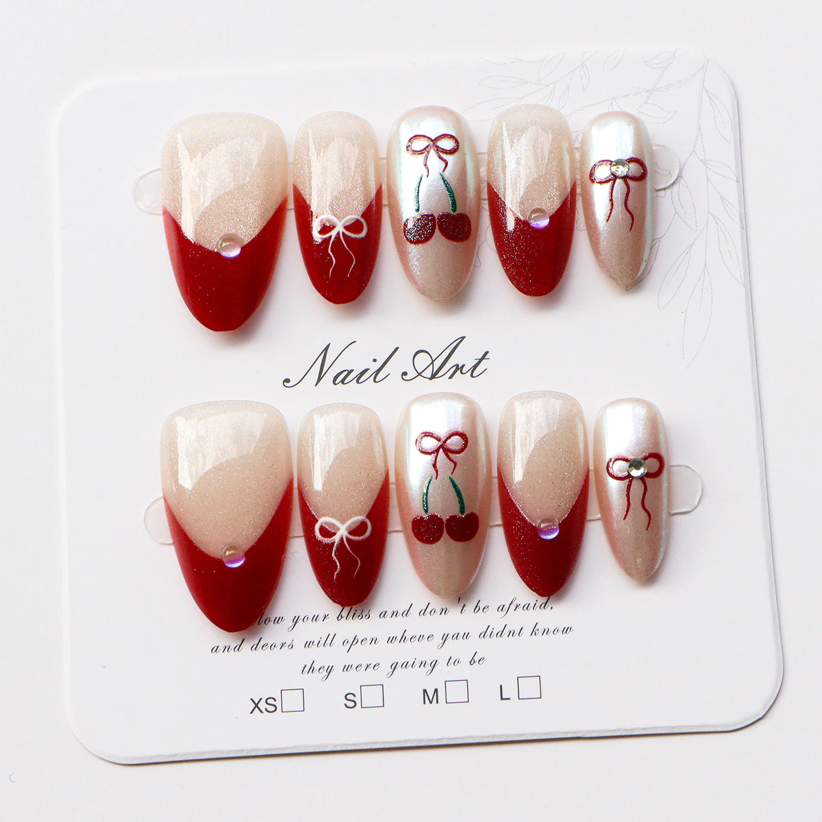 Chic Vintage-inspirierte Press-On Nagel Set