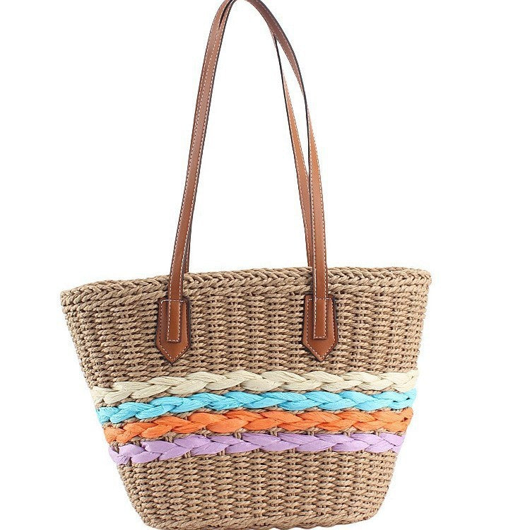 Handtasche mit Bunten Flechtdetails Brehn