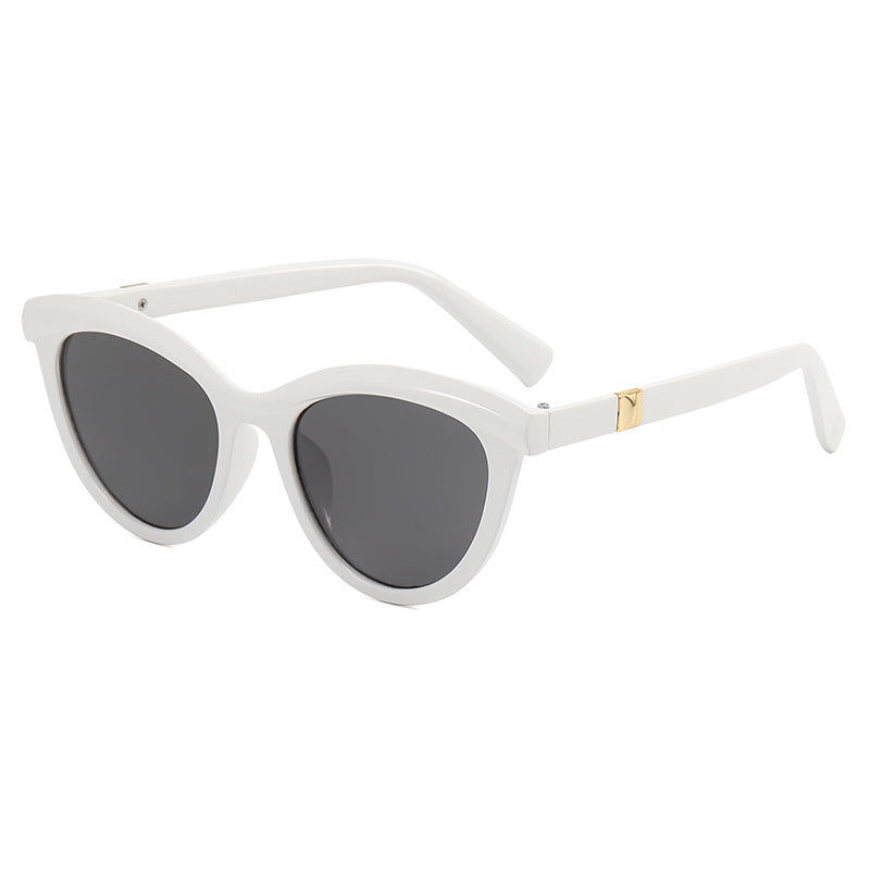 Damen elegante Cat-Eye Sonnenbrille mit stilvollem Metallrahmen Brehn