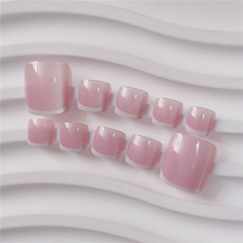 Glänzende Französische Spitzen-Gel-Zehen-Nagel-Verstärkungen Brehn