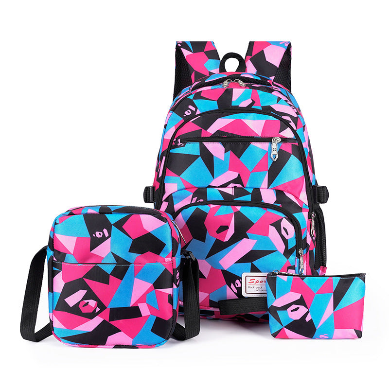 Vielseitiges Rucksack-Set mit Kreativen Geometrischen Mustern Brehn