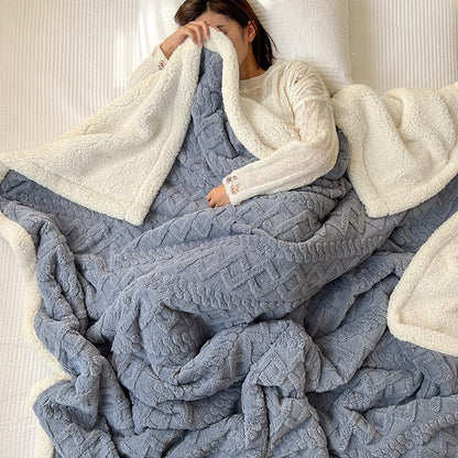 Luxuriöse Plüsch Sherpa Throw-Decke
