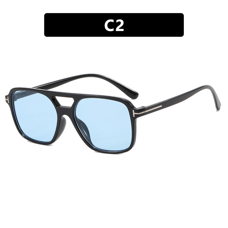Damen elegante geometrische Sonnenbrille mit stilvollem Rahmen Brehn