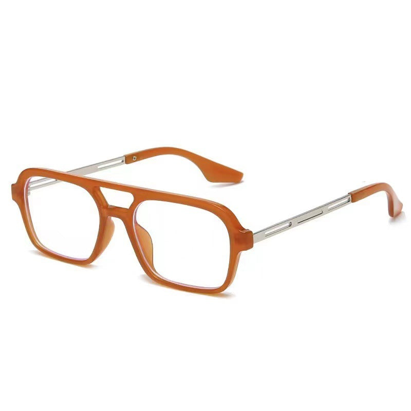 Damen Designer-Sonnenbrille mit elegantem transparentem Rahmen und gelben Gläsern Brehn