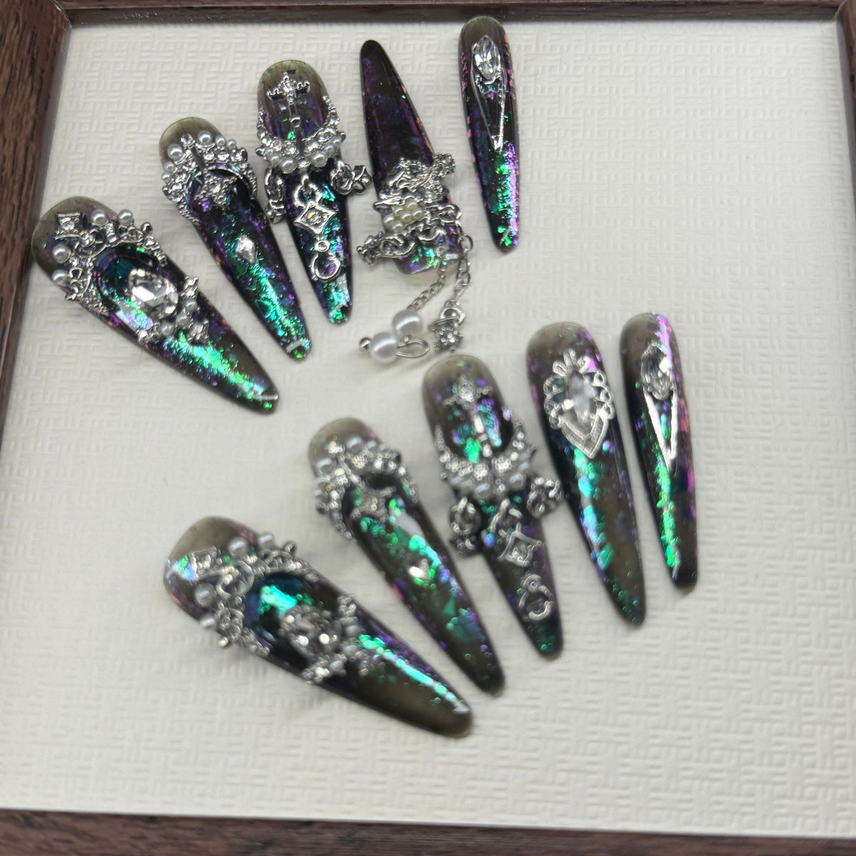 Premium Dekorativer Strass-Nagelkunst-Set
