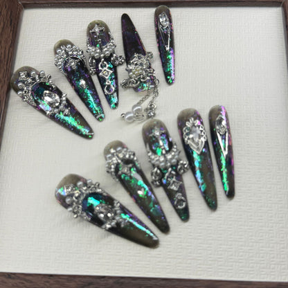 Premium Dekorativer Strass-Nagelkunst-Set