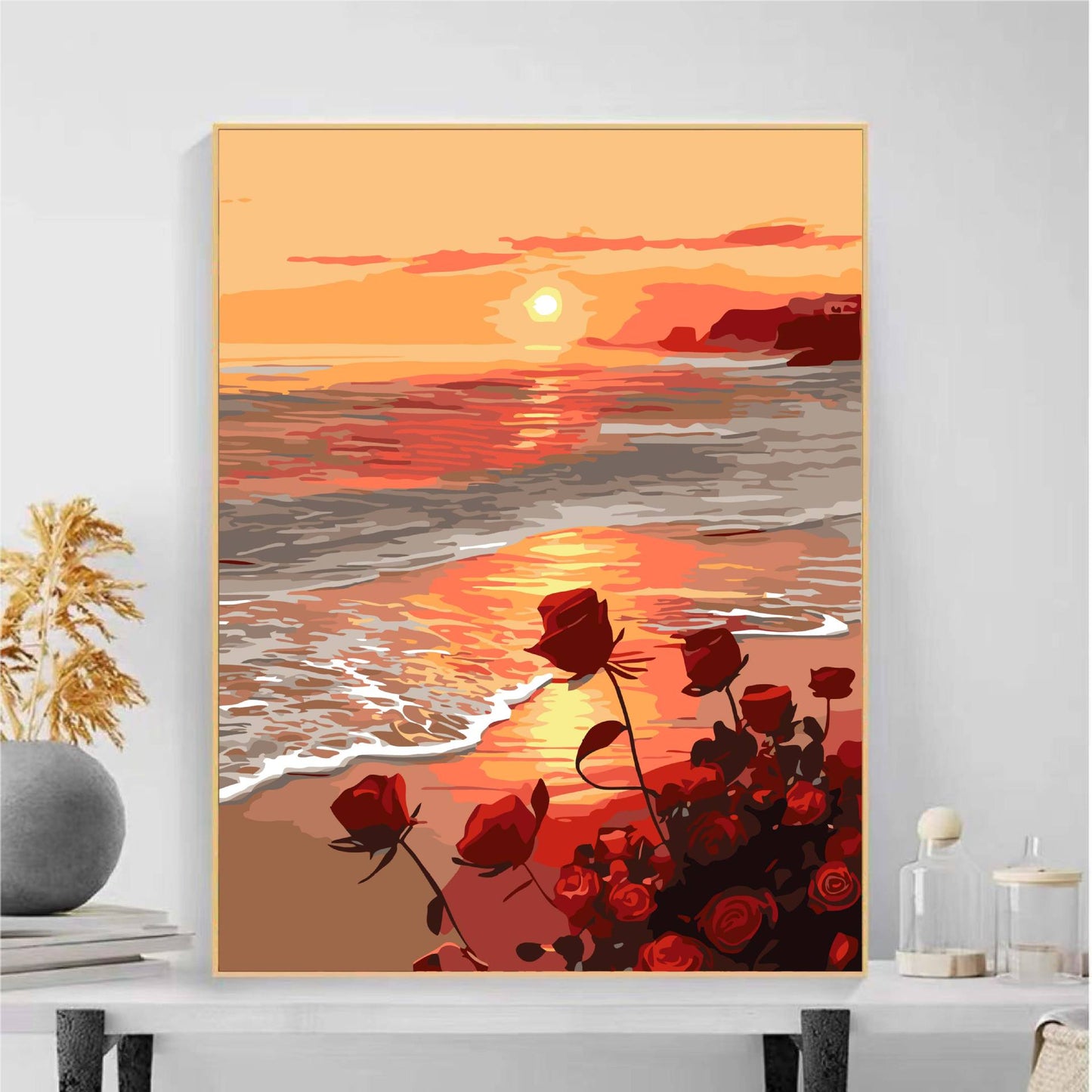 Szenische Ozean Sonnenuntergang Wandkunst Brehn
