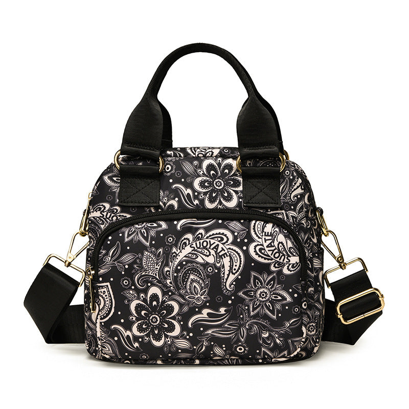 Stylische Blumendruck-Handtasche Brehn