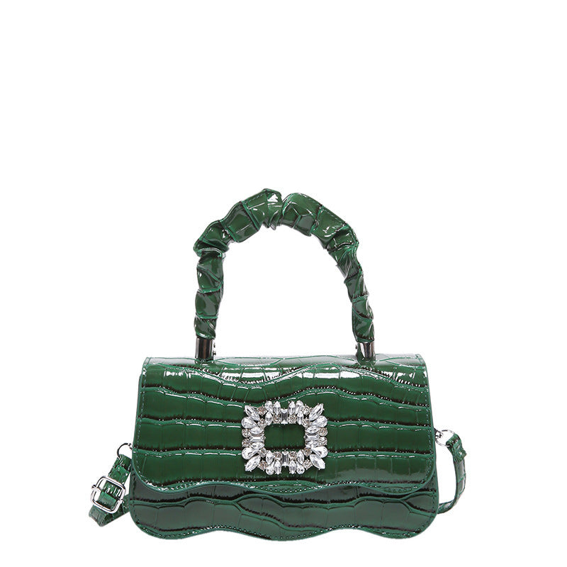 Glamouröse Krokodiltextur Abendhandtasche Brehn