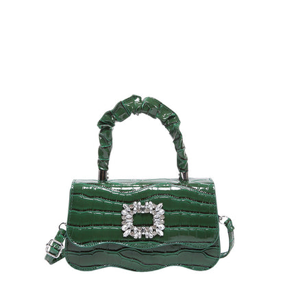 Glamouröse Krokodiltextur Abendhandtasche Brehn