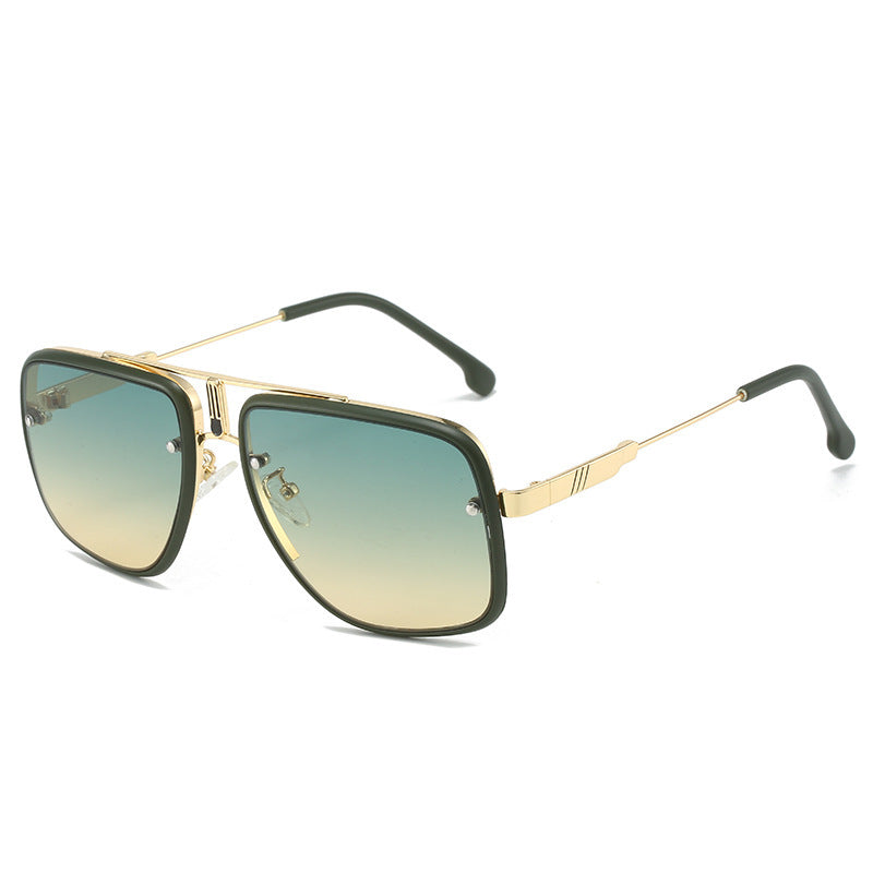 Damen modische Oversized-Sonnenbrille mit goldenen Akzenten Brehn