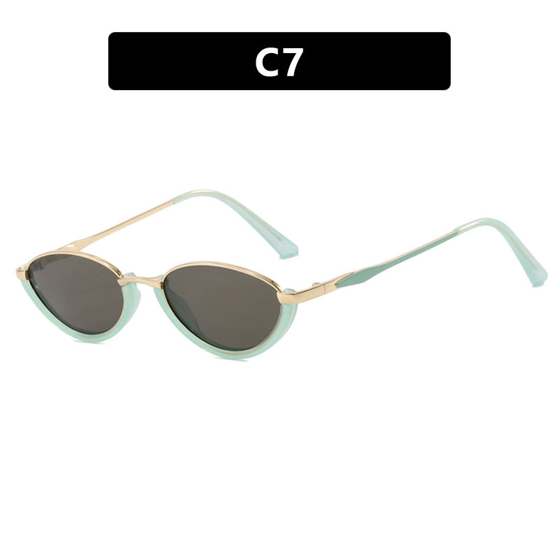 Damen modische Cat-Eye Sonnenbrille mit zweifarbigem Rahmen und UV-Schutz Brehn