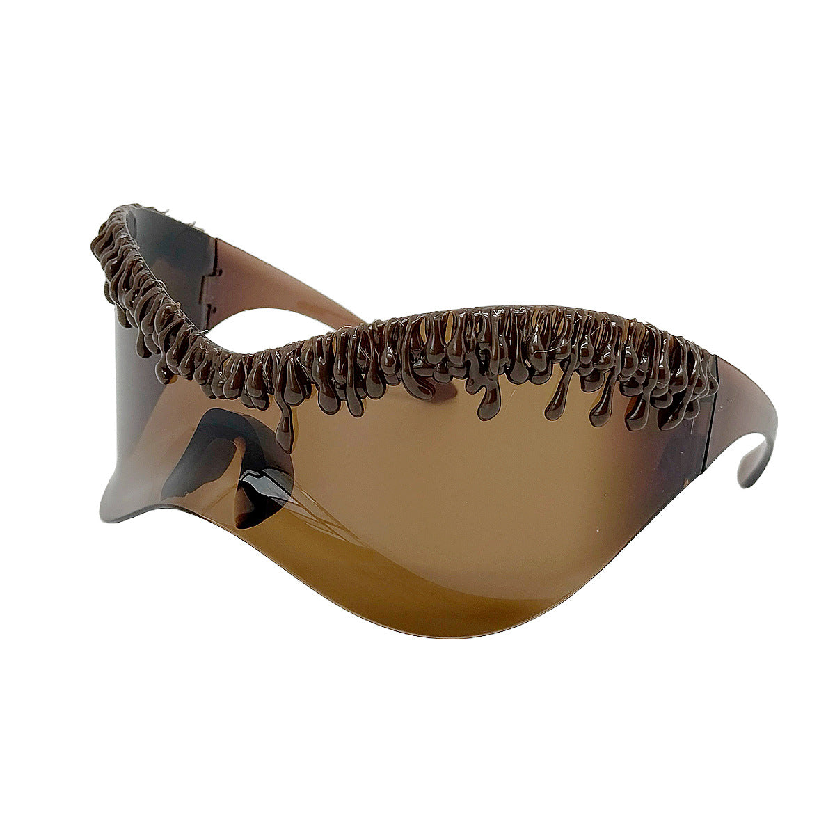 Damen futuristische Schutzbrille mit einzigartigem Wellenrahmen Brehn