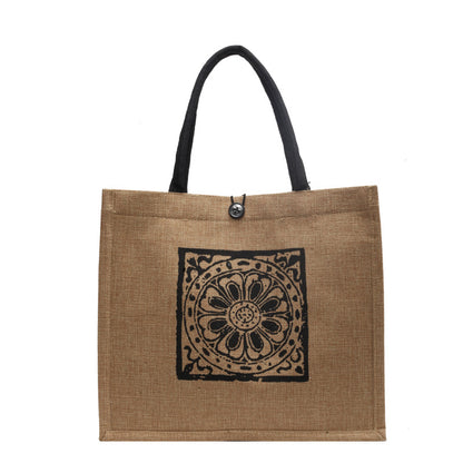 Lässige Jute-Einkaufs-Tasche