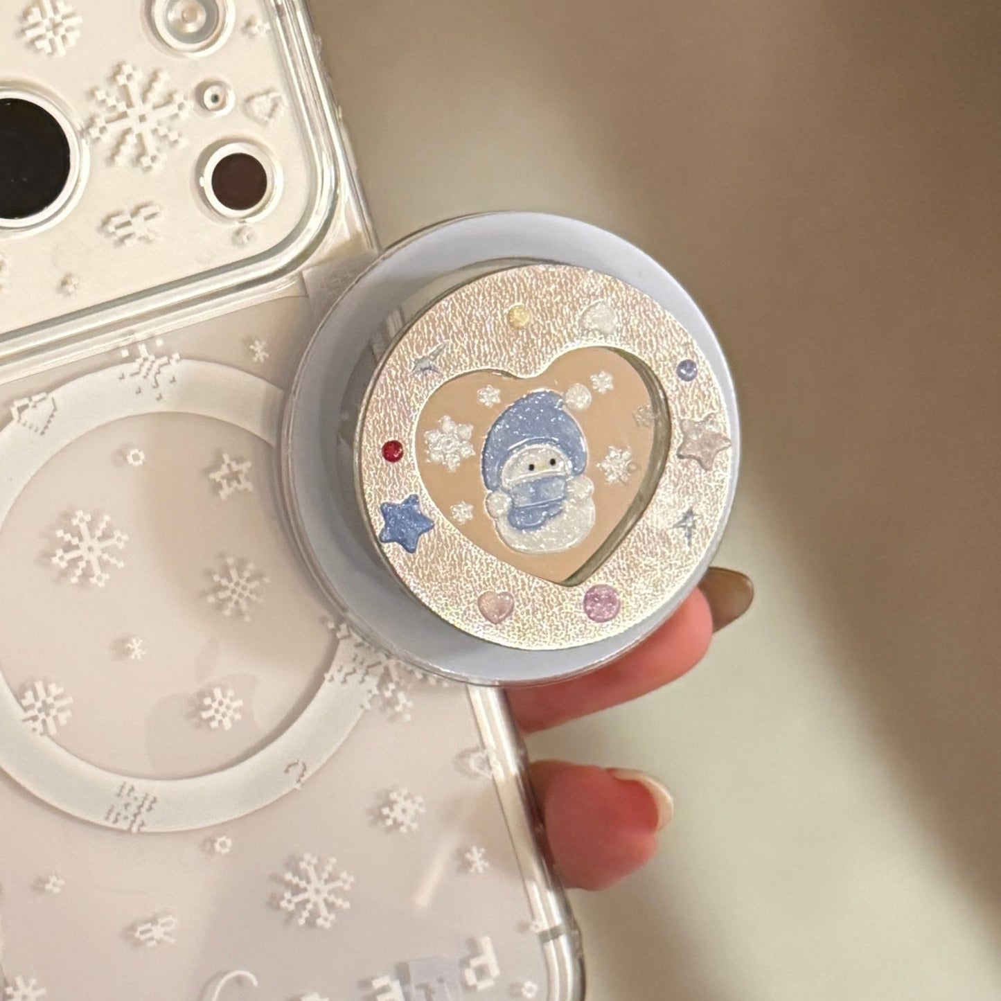 Smartphone Fingerhalter mit Wintermotiv Brehn