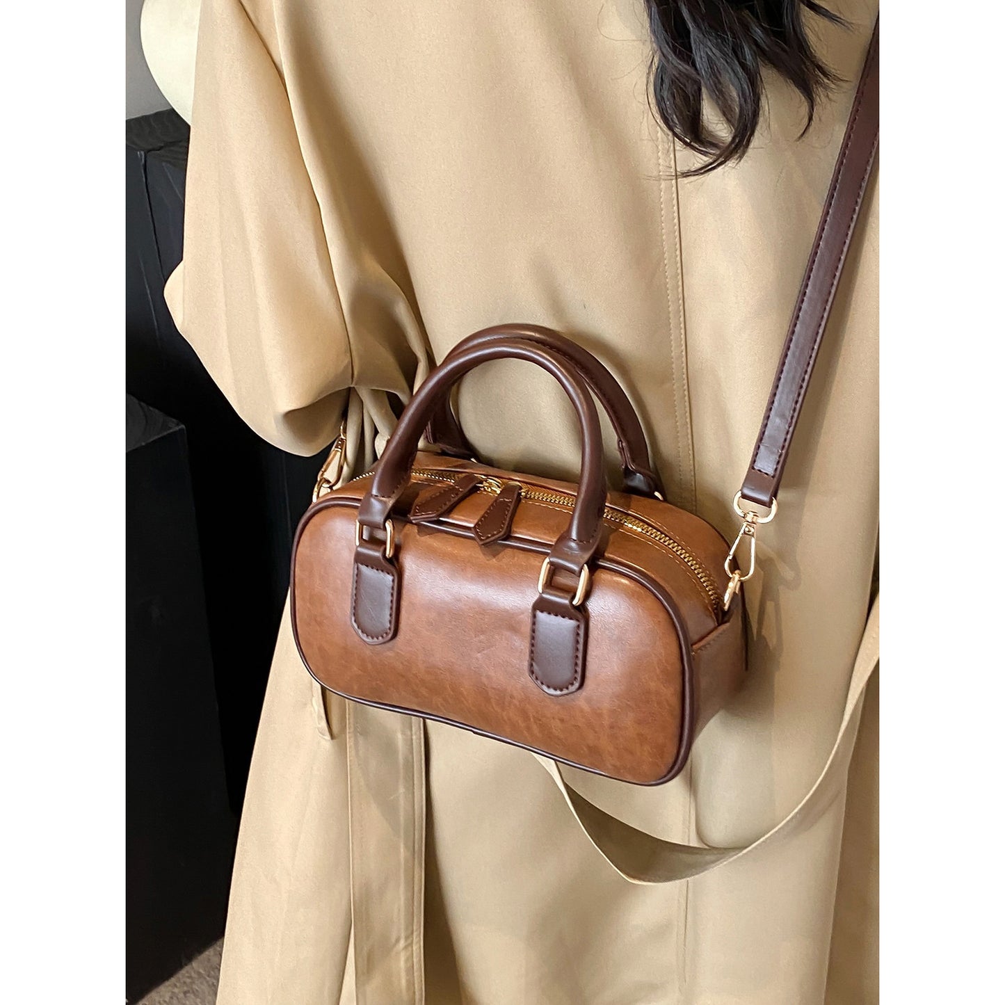 Elegante strukturierte Handtasche Brehn