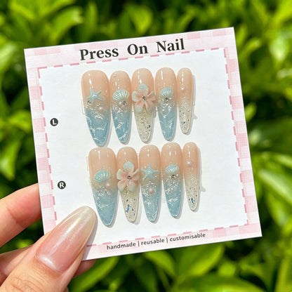 Anpassbare Ombre Press-On Nägel