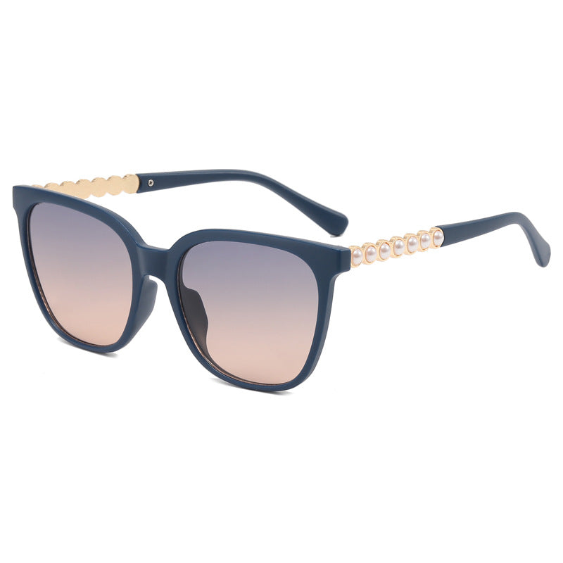 Damen Oversize-Sonnenbrille mit eleganter Perlenschmuck-Verzierung Brehn
