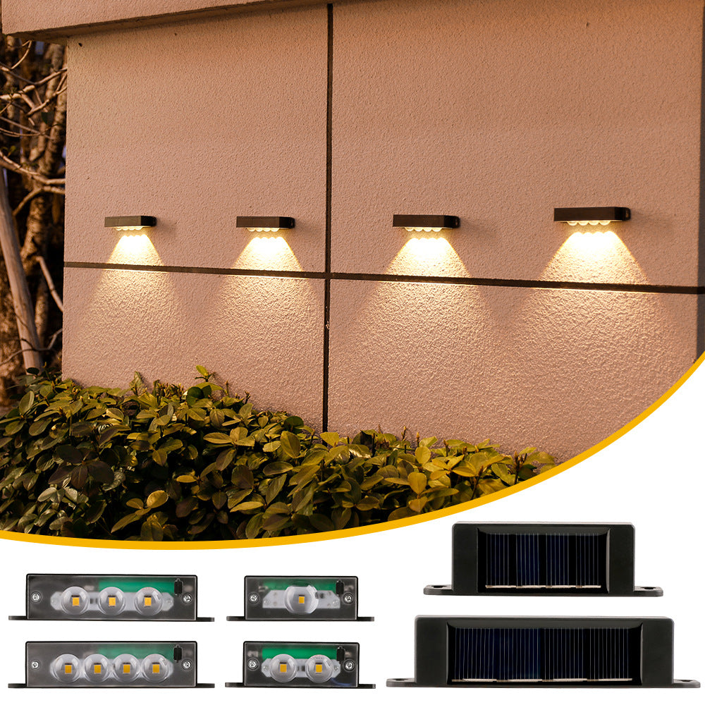 Kompakte Solar-Motion-Sensor-LED-Wandlampe für Außenstufen und Zäune Brehn